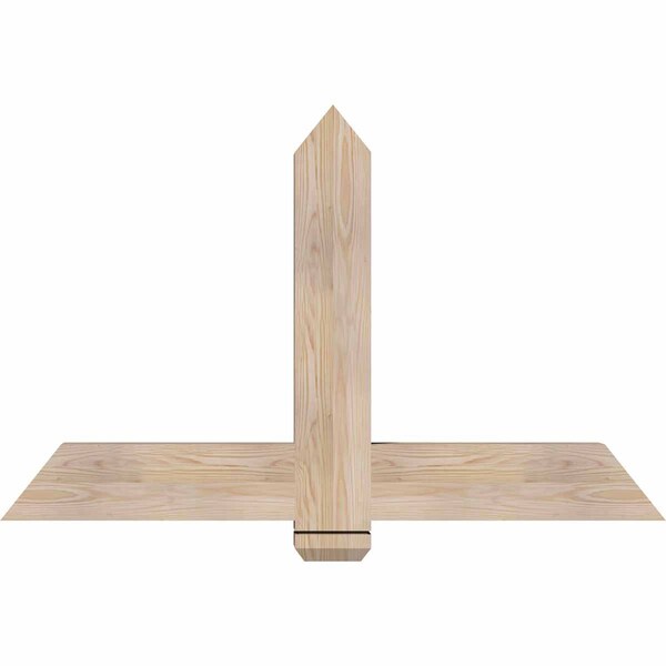 Ekena Millwork Eugene Smooth Timber Gable Bracket, Douglas Fir, 48"W x 30"H x 3 1/2"D x 5 1/2"F, 15/12 Pitch GBW048X30X0406EUG00SDF - main